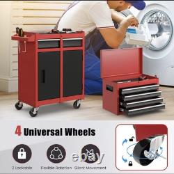 5-Drawer Rolling Tool Chest High Capacity Tool Storage Cabinet with Lockable Wheel