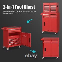 5-Drawer Rolling Tool Chest Tool Storage Cabinet with Lockable Wheels