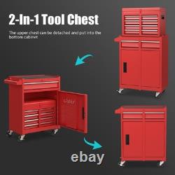 5-Drawer Rolling Tool Chest Tool Storage Cabinet with Lockable Wheels