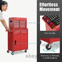 5-Drawer Rolling Tool Chest Tool Storage Cabinet with Lockable Wheels