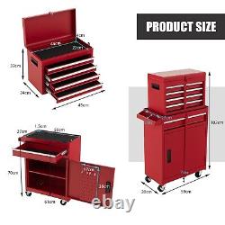 5-Drawer Rolling Tool Chest Tool Storage Cabinet with Lockable Wheels