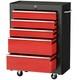 5-drawer Tool Chest, Lockable Steel Tool Storage Cabinet With Wheels And Handle