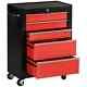 5-drawer Tool Chest, Lockable Steel Tool Storage Cabinet With Wheels And Handle