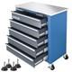 5-drawer Tool Chest, Tool Cabinet On Wheels With Keyed Locking System And Drawer