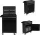 5-drawer Tool Chest With Wheels & Lock Tool Box With Large Storage Cabinet Black