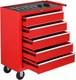 5 Drawers Roller Red Tool Cabinet Storage Chest Box Garage Workshop Garage Uk