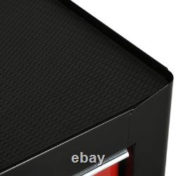 5-drawer Lockable Steel Tool Storage Cabinet With Wheels Red