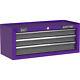 605 X 260 X 250mm Purple 3 Drawer Mid-box Tool Chest Lockable Storage Cabinet