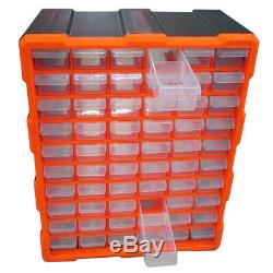 60 Drawer Multi Unit Double Storage Cabinet Box Workshop Tool Organizer Case DIY
