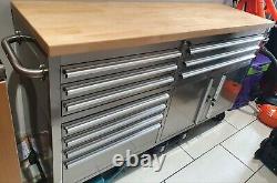 60 Mobile Stainless Steel Tool Cabinet 10 Drawer & storage Cupboard