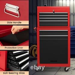 6 Drawers Rolling Tool Chest High Capacity Tool Storage Cabinet with 4 HookS