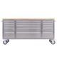 72 Inch 15 Drawer Stainless Steel Wheeled Tool Cabinet
