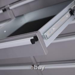 72 Inch 15 Drawer Stainless Steel Wheeled Tool Cabinet