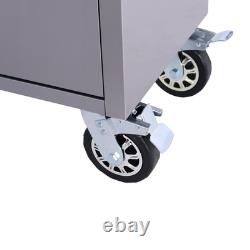 72 Inch 15 Drawer Stainless Steel Wheeled Tool Cabinet
