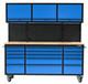 72? Large Steel Tool Chest Garage Box With Upper Cabinets 15 Drawers Mechanic's