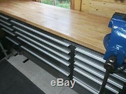 72 Stainless Steel 15 Drawer Work Bench