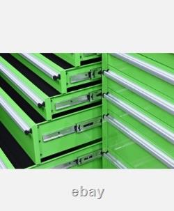 72 Steel Painted Tool Chest Garage Cabinet Work Bench 15 Drawer Lockable