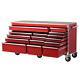 72 In. 15 Drawer Storage Mobile Stainless Steel Top Tool Chest Cabinet Workbench