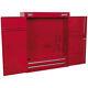 750 X 225 X 890 Wall Mounted 2 Drawer Tool Cabinet Red Lockable Storage Unit
