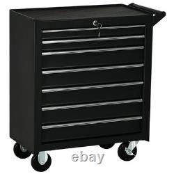 7Drawers Roller Tool Storage Chest Box Lockable Cabinet Wheels Garage Workshop