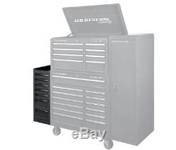 7 Drawer Black End Cabinet Tough Garage Shop Tool Chest Secure Steel Box Drawer