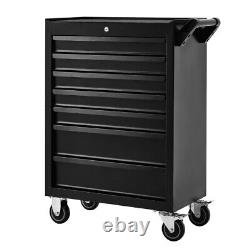 7 Drawer Steel Wheeled Tool Box Chest Mechanic Cabinet Trolley Storage Organiser