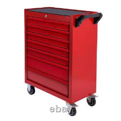 7 Drawer Tool Box Chest Roller Cabinet Garage Workshop Storage Tool Trolley Cart