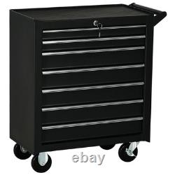 7-Drawer Tool Box on Wheels, Lockable Tool Cabinet with EVA Pat & Ball Bearing