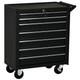 7-drawer Tool Box On Wheels, Lockable Tool Cabinet With Eva Pat & Ball Bearing