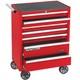 7 Drawer Tool Cabinet Rolling Storage Chest Portable Diy Workshop Equipment Red