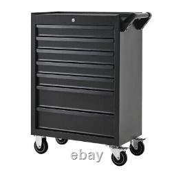 7 Drawer Tool Chest Roller Cabinet Roll Cab Tool Box Trolley Garage Storage Grey