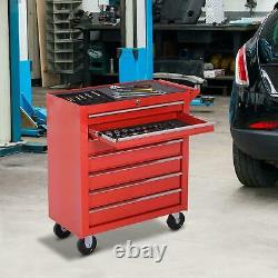 7 Drawer Tool Storage Mechanics Trolley Garage Workshop Cabinet Cart Chest Box