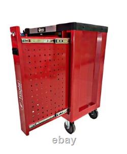 7 Drawer Trolley Cabinet with Tools Roll Workshop Storage Chest Carrier ToolBox