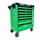 7 Drawer Trolley Cabinet With Tools Steel Workshop Storage Chest Carrier Toolbox