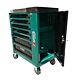 7 Drawer Trolley Cabinet With Tools Steel Workshop Storage Chest Carrier Toolbox