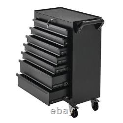 7 Drawers Roller Tool Cabinet Storage Chest Box Lockable Roll Cab Trolley Grey