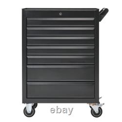 7 Drawers Roller Tool Cabinet Storage Chest Box Lockable Roll Cab Trolley Grey