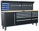 84 Professional 10 Drawer Tool Chest Roller Cabinet With Back & 4 Wheel Locks