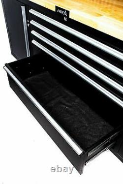 84 Professional 10 Drawer Tool Chest Roller Cabinet With Back & 4 Wheel Locks