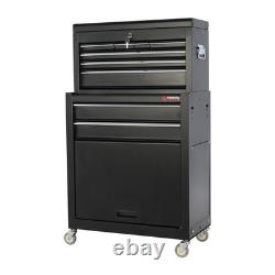 8 Drawer Heavy-Duty Steel Tool Chest & Roller Cabinet with Castors Garage Wo