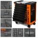 8 Drawer Roller Tool Cabinet With Tools Lockable Workshop Storage Chest Red