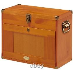 8 Drawer Tool Cabinet Wooden Style Storage Chest Portable DIY Workshop Equipment