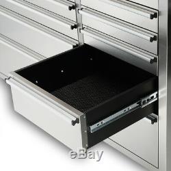 96 Stainless Steel 24 Drawer Work Bench Tool Chest Cabinet