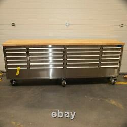 96 Stainless Steel 24 Drawer Work Bench Tool Chest Cabinet 9313-9319