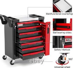 AIRAJ 7 Drawer Tool Chest Lockable Rolling Tool Cabinet Trolley Garage 250kg UK