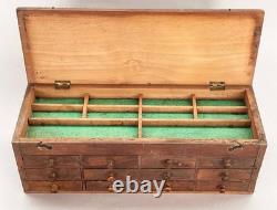 ANTIQUE WATCHMAKERS CABINET 1880 TOOL CABINET CASE box chest of drawers