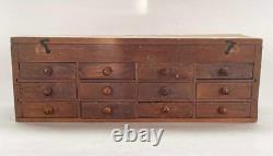 ANTIQUE WATCHMAKERS CABINET 1880 TOOL CABINET CASE box chest of drawers