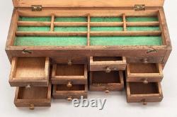 ANTIQUE WATCHMAKERS CABINET 1880 TOOL CABINET CASE box chest of drawers
