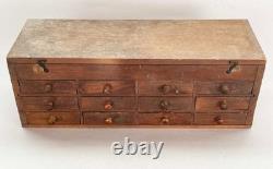 ANTIQUE WATCHMAKERS CABINET 1880 TOOL CABINET CASE box chest of drawers