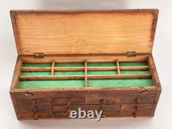 ANTIQUE WATCHMAKERS CABINET 1880 TOOL CABINET CASE box chest of drawers